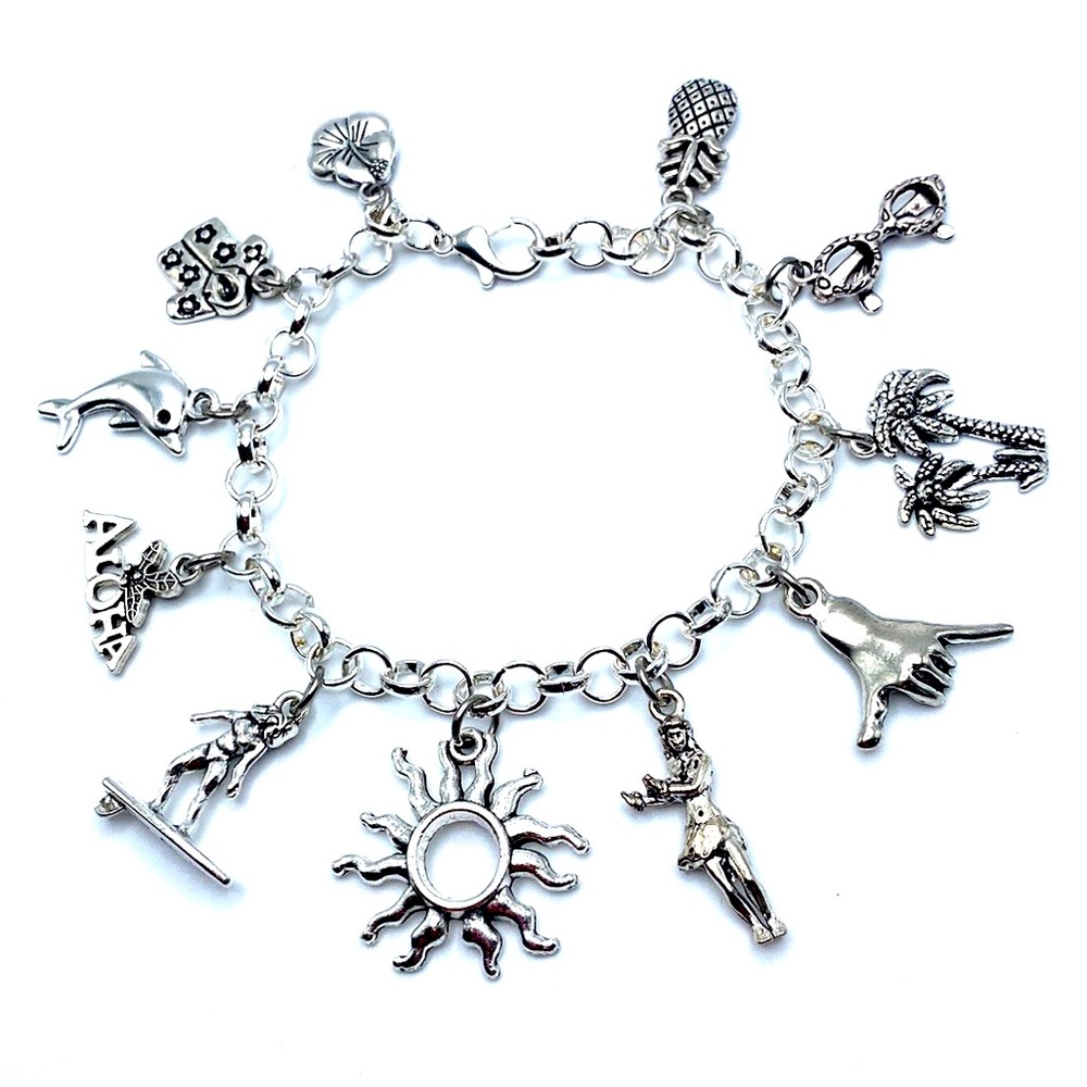 Hawaiian Charm Bracelet Hawaii Travel Aloha Charms